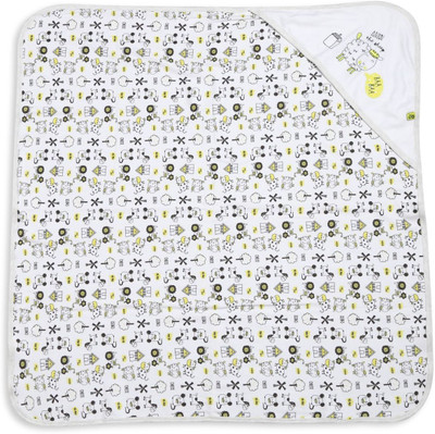 

FS MINI KLUB Printed  Hooded Baby Blanket(Cotton, Multicolor