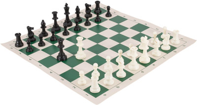 

Generic 17" Board Professional Tournament Chess Set with Heavy Pieces and Free Queen plus Pouch for pieces Board Game