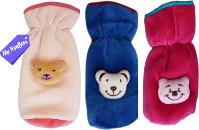 

MY Newborn High Quality Daily use attractive Teddy Velvet Bottle Cover(Multicolor