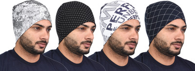 SHAUN Printed Skull Cap Cap(Pack of 4)