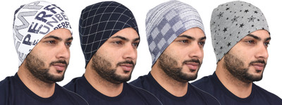 SHAUN Printed Skull Cap Cap(Pack of 4)