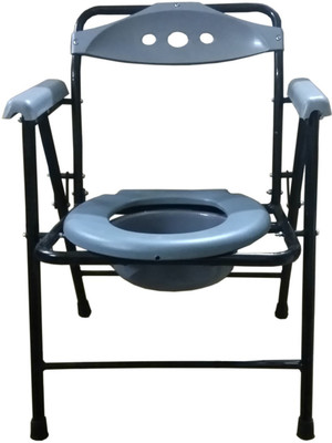 

Life Line Services deluxe super quality Commode Chair(Grey, Black)