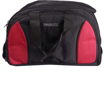 

Travalate Duffle Bag 55 liters Black with Red | Travel Bag | Hand Bag Travel Duffel Bag(Black)