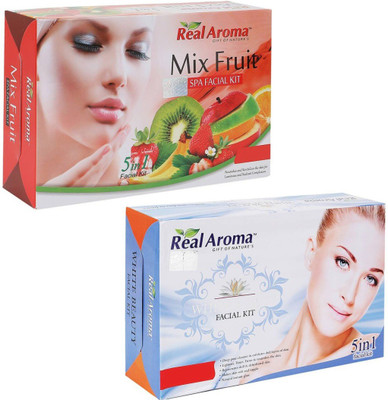 

Real Aroma Mix Fruit White Beauty Facial Kit 740 g(Set of 2)