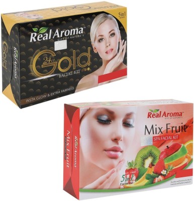 BIGSALE786 24Ct Gold Mix Fruit Facial Kit(2 x 370 g)