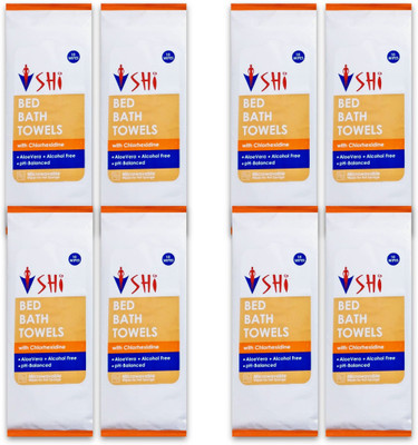 

SHI BED BATH TOWEL SET OF 10 PACKS OF 10 WIPES EACH (100 BED BATH TOWELS)(Pack of 80)
