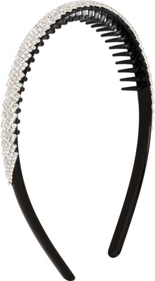 

Bijou Vertex Sparkling Silver Teeth Comb Hair Band(Silver)