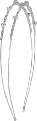 

Bijou Vertex Silver Sparkle Double Strand Hair Band(Silver)