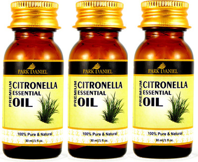 

Park Daniel Pure and Natural Citronella Essential oil Combo pack of 3 Bottles of 30 ml(90 ml) Hair Oil(90 ml)