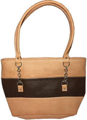 

Style & Squad Hand-held Bag(Brown, Beige), Beige;brown