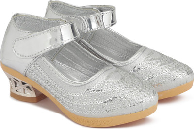 

KITTENS Girls Velcro Ballerinas(Silver