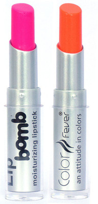 

Color Fever Fluorescent Creme Matt Lipstick - Beauty Pink / Tangy Orange(Pink, Orange)