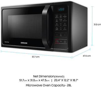 Samsung 28 L Convection Microwave Oven(MC28H5023AK/TL, Black)