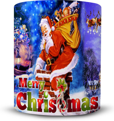 

Ackme Design Christmas mug Santa Gifts Ceramic Mug(325 ml), Multicolor