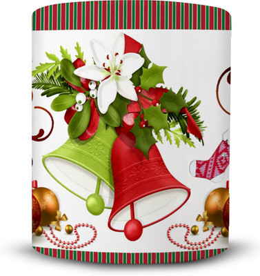 Ackme Design Christmas mug bell Ceramic Mug(325 ml), Multicolor