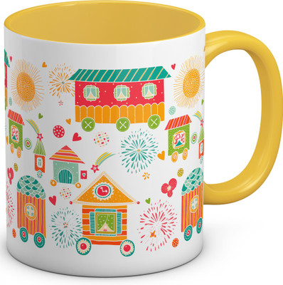 

OyeHoe Light this World Coffee Ceramic Mug(300 ml), Red