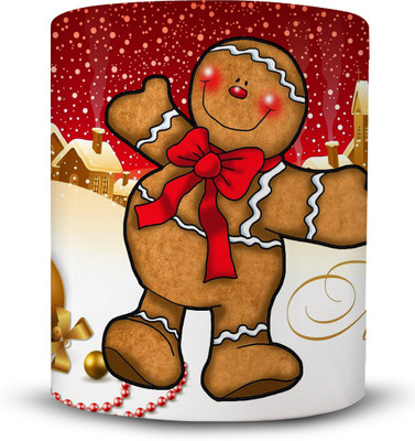 

Ackme Design Christmas mug Happy Cookies Ceramic Mug(325 ml), Multicolor