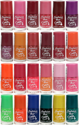 

Fashion Bar Gel Style Nail polish Jumbo Combo Pack 1006 Multicolor(Pack of 24)
