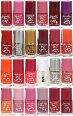 

Fashion Bar Gel Style Nail polish Jumbo Combo Pack 1028 Multicolor(Pack of 24)