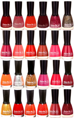 

Fashion Bar Candy Nail Polish Combo at Wholesale Price Set 33 Multicolor(Pack of 24)