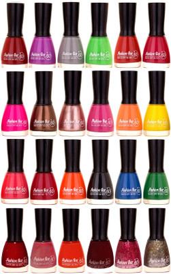 

Fashion Bar Candy Nail Polish Combo at Wholesale Price Set 16 Multicolor(Pack of 24)