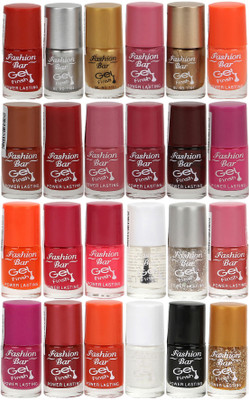 

Fashion Bar Gel Style Nail polish Jumbo Combo Pack 1017 Multicolor(Pack of 24)