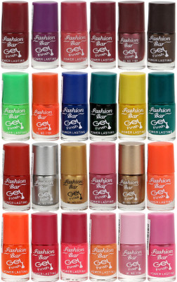 

Fashion Bar Gel Style Nail polish Jumbo Combo Pack 1015 Multicolor(Pack of 24)
