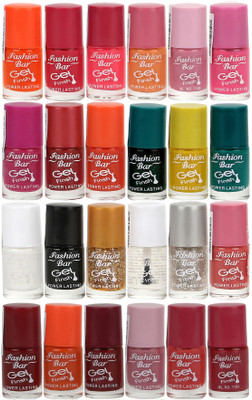 

Fashion Bar Gel Style Nail polish Jumbo Combo Pack 1048 Multicolor(Pack of 24)