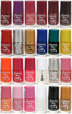 

Fashion Bar Gel Style Nail polish Jumbo Combo Pack 1022 Multicolor(Pack of 24)