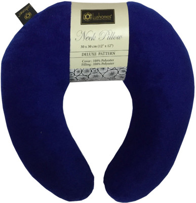 

Lushomes Plain U-shaped Grey Neck pillow Neck Pillow(Royal Blue)