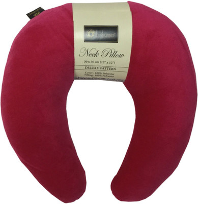 

Lushomes Plain U-shaped Grey Neck pillow Neck Pillow(Pink)