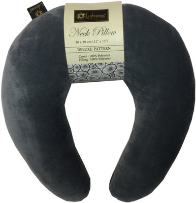 

Lushomes Plain U-shaped Grey Neck pillow Neck Pillow(Grey)