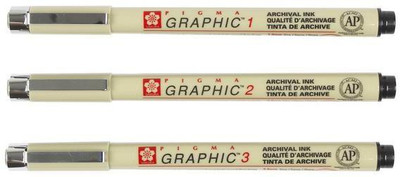 Sakura Pigma Graphic Set Calligraphy(Pack of 3)