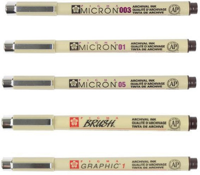 

Sakura Pigma Micron Set Calligraphy(Pack of 5)