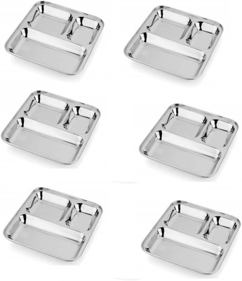 

VASIDUDA PAV BHAJI PLATE 22/22 SET OF 6 PCS Dinner Plates(Pack of 6)