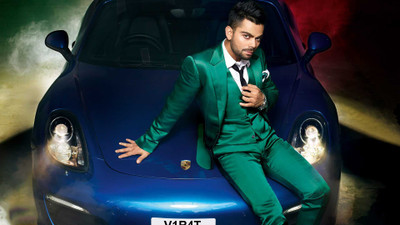

KumkumArts Virat Kohli Poster 12 x 18 Inch HD Quality Material Gloss Paper Paper Print(18 inch X 24 inch, Rolled)