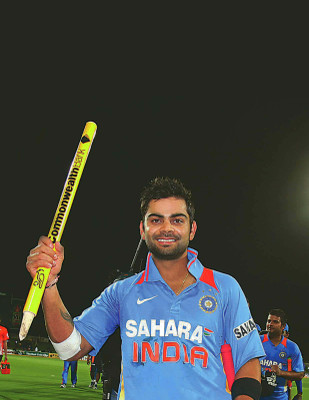KumkumArts Virat Kohli Poster 12 x 18 Inch HD Quality Material Gloss Paper Paper Print(18 inch X 12 inch, Rolled)