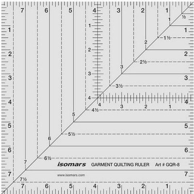 

Isomars Garment Ruler- 8" Quilting Stencil(Pack of 1)