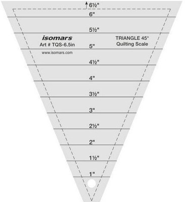 

Isomars Triangle Quilting Ruler - 6.5" Quilting Stencil(Pack of 1)
