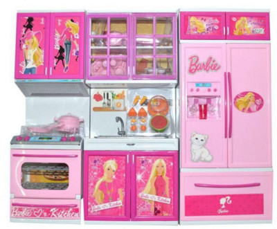 Kashti Modern Kitchen Play Set With Refrigerator