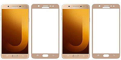 Chappie Moustache Edge To Edge Tempered Glass for Samsung Galaxy J7 Max(Pack of 2)