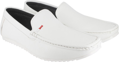 

LeatherKraft Loafers For Men(White