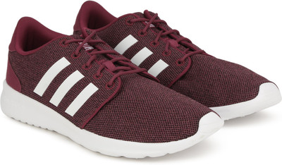 

ADIDAS NEO CF QT RACER W Sneakers For Women(White, Maroon, Mysrub/ftwwht/cblack