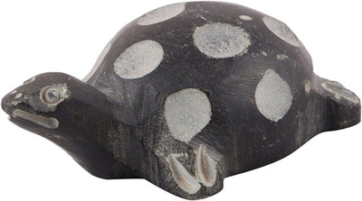 

RK CRAFT N' CREATIONS Decorative Marble Good Luck Tortoise / Turtles - Black - 3.5" Decorative Showpiece - 6.35 cm(Marble, Gold)