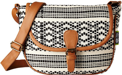 

Kanvas Katha Women Casual Black, Brown, White Satin Sling Bag