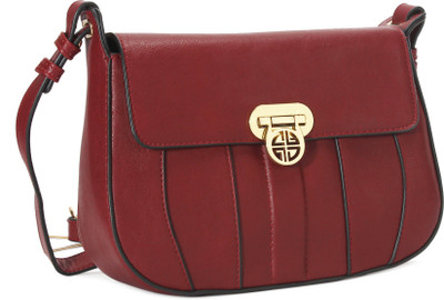 

Carlton London Women Casual Maroon Leatherette Sling Bag