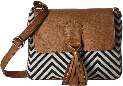 

Kanvas Katha Women Casual Black, Brown, White Satin Sling Bag
