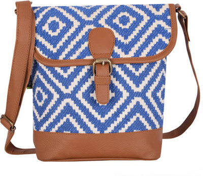 

Kanvas Katha Women Casual Blue Satin Sling Bag