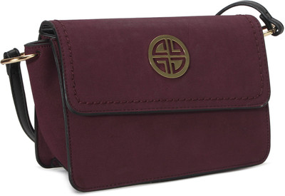 

Carlton London Women Casual Maroon Leatherette Sling Bag