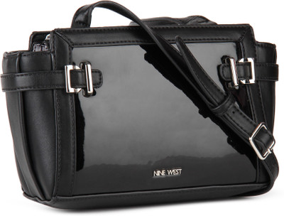 

Nine West Women Casual Black Leatherette Sling Bag